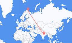 Flights from Raipur, India to Kirkenes, Norway