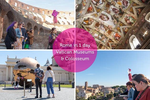 ローマの1日：ヴァチカンとコロッサムへの優先入場券