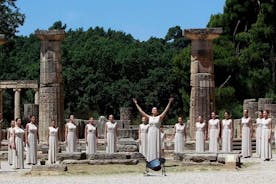 Utforsk det gamle Olympia heldags privat tur med vin- og olivenoljesmaking