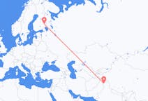 Flights from Srinagar, India to Joensuu, Finland