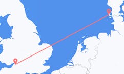 Flyrejser fra Vesterland, Tyskland til Bristol, England