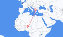Flyreiser fra Kaduna, Nigeria til Patras, Hellas