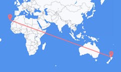Vluchten van Tauranga, Nieuw-Zeeland naar La Palma (ort i Mexiko, Guanajuato, Salamanca), Spanje