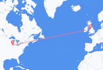 Flights from Chicago, the United States to Liverpool, the United Kingdom