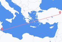 Flüge von Djerba, Tunesien nach Sivas, die Türkei