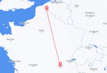 Flyg från Lille, Frankrike till Lyon, Frankrike