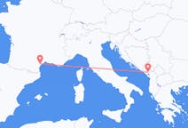 Flyreiser fra Podgorica, Montenegro til Aspiran, Frankrike