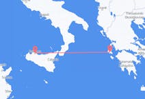 出发地 希腊从 凯法利尼亚岛目的地 意大利巴勒莫的航班