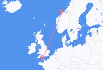 Flyreiser fra Saint Peter Port, Guernsey til Kristiansund, Norge