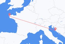 Flyg från Zadar, Kroatien till Brest, Frankrike