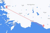 Flyreiser fra Gazipaşa, Tyrkia til Izmir, Tyrkia