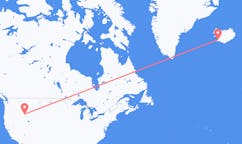 航班从美国太阳谷市到雷克雅维克市，冰岛塞尔
