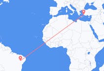 Flyreiser fra Petrolina, Brasil til Bodrum, Tyrkia