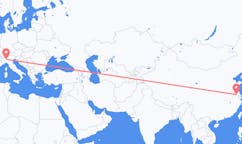 Flyg från Yangzhou, Kina till Milano, Italien