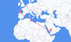 出发地 沙特阿拉伯出发地 奈季蘭目的地 西班牙Santiago del Monte的航班