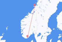 Flüge von der Stadt Kristiansand in die Stadt Rørvik