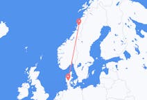 Flights from Mosjøen, Norway to Billund, Denmark