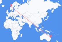 Flights from Brisbane, Australia to Trondheim, Norway