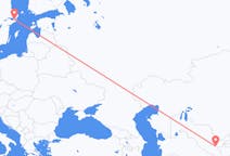 Loty z Samarkanda, Uzbekistan do Sztokholmu, Szwecja