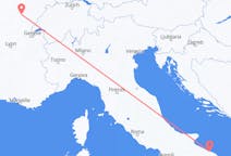 Vluchten van Dole, Frankrijk naar Bari, Italië