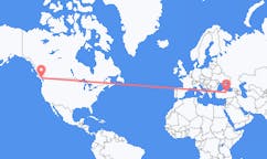 Flyrejser fra Nanaimo, Canada til Tokat, Tyrkiet