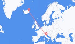Voos de Egilsstaðir, Islândia para Rimini, Itália