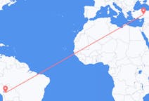 Flyreiser fra La Paz, Bolivia til Kayseri, Tyrkia