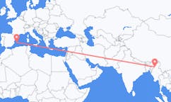Flights from Homalin, Myanmar (Burma) to Ibiza, Spain