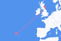 Flights from São Jorge Island, Portugal to Newcastle upon Tyne, the United Kingdom
