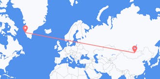Flights from Mongolia to Greenland