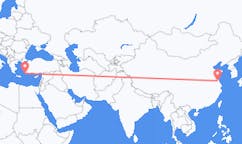 Flyreiser fra Yancheng, Kina til Rhodes, Hellas