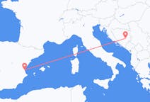 Flyrejser fra Sarajevo, Bosnien-Hercegovina til Valencia, Spanien