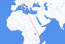 Flyrejser fra Moroni til Rom