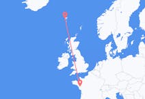Flyreiser fra Sørvágur, Færøyene til Nantes, Frankrike
