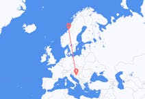 Flyrejser fra Namsos, Norge til Banja Luka, Bosnien-Hercegovina