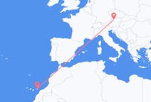 Flyreiser fra Ajuy, Spania til Linz, Østerrike