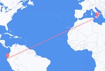 Flyreiser fra Tumbes, Peru til Catania, Italia