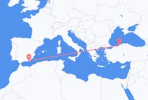 Vluchten van Zonguldak, Turkije naar Almeria, Spanje