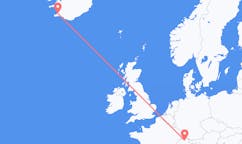 航班从瑞士苏黎世市到雷克雅维克市，冰岛塞尔