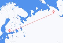 Vols depuis la ville de Vorkouta vers la ville de Helsinki