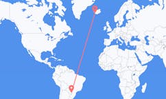 Flights from the city of Foz do Iguaçu, Brazil to the city of Reykjavik, Iceland