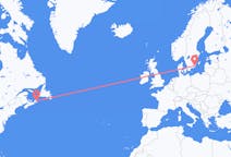 Flyreiser fra Sydney i Nova Scotia, Canada til Kalmar, Sverige