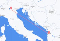 Vluchten van Verona, Italië naar Tirana, Albanië