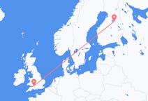 Loty z Bristol, Anglia do Kajaani, Finlandia