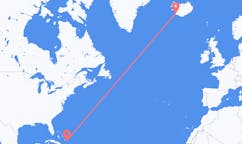 Flüge von Crooked Island, die Bahamas nach Reykjavík, Island