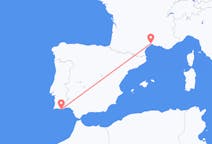 Loty z dystryktu Faro, Portugalia z Montpellier, Francja
