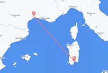 Flug frá Cagliari, Ítalíu til Montpellier, Frakklandi