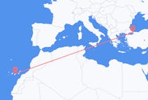 Flyrejser fra Istanbul til Las Palmas
