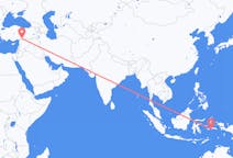 出发地 印度尼西亚安汶 (马鲁古)目的地 土耳其加濟安泰普的航班