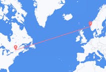 Flyg från Montreal till Bergen